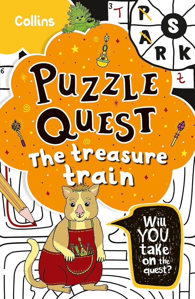 Treasure Train: Solve more than 100 puzzles in this adventure story for kids aged 7+ (Puzzle Quest) cover image